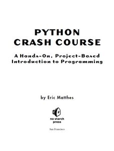 Python Crash Course