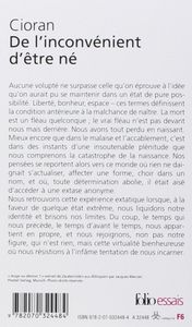 De l'inconvénient d'être né