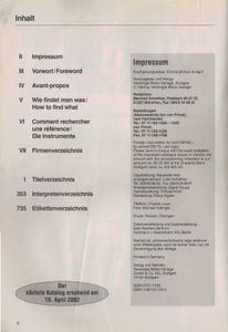 Bielefelder Katalog Jazz 2001