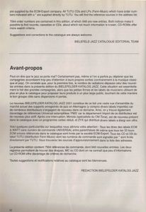 Bielefelder Katalog Jazz 2001