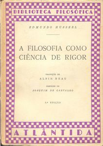 A Filosofia Como Ciência De Rigor