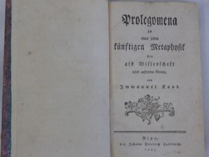 Prolegomena zu einer jeden künftigen Metaphysik die als Wissenschaft wird auftreten können