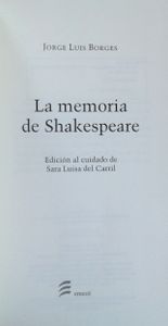 La memoria de Shakespeare