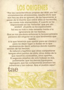 Historia De Los Tupamaros. Tomo 1: Los Origenes