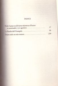 Nick Carter se divierte mientras el lector es asesinado y yo agonizo y otras novelas
