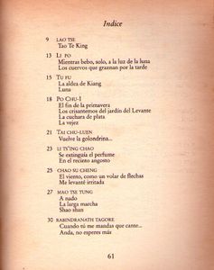 La poesía de oriente