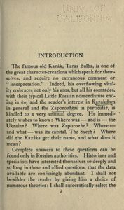 Taras Bulba. A Tale Of The Cossacks