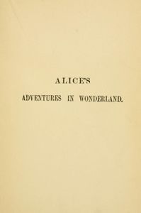 Alice's Adventures In Wonderland