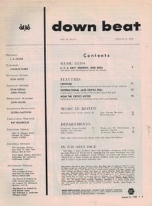down beat Volume 1958 (25/17)