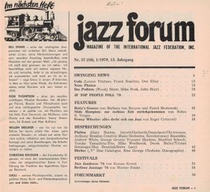 jazz forum Nr. 57 (01/1979)