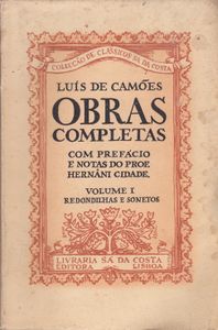 Obras Completas, Volume I: Redondilhas E Sonetos