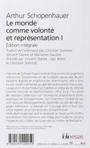 Le monde comme volonté et représentation I