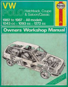 VW Polo Hatchback, Coupe & Saloon/Classic 1982 to 1987 □ All Models □ 1043 cc □ 1093 cc □ 1272 cc