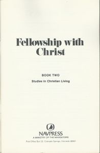 Fellowship with Christ