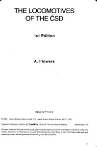 The Locomotives of the ČSD. 1st Edition