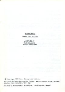 Diagram Diary. Summer 1989 Edition
