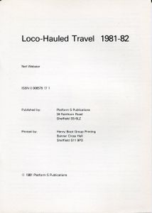 Loco-Hauled Travel 1981~82