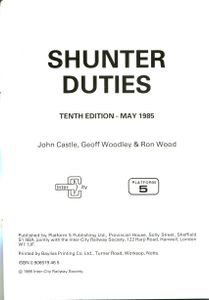 Shunter Duties. Tenth Edition