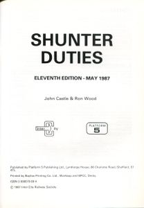 Shunter Duties. Eleventh Edition