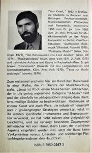 Einführung in die Rockmusik - Entwürfe und Unterlagen für Studium und Unterricht