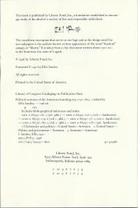 Political Sermons of the American Founding Era, 1730-1805 (Volumes 1 and 2)