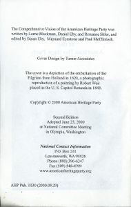 Comprehensive Vision of the American Heritage Party