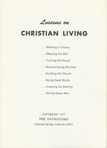 Lessons on Christian Living