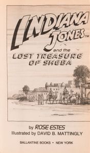 Indiana Jones And The Lost Treasure Of Sheba