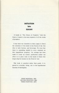 Initiation Into Isaiah (Part 2 — Chapter 36 - 66)