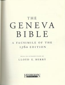 The Geneva Bible (1560 Edition)