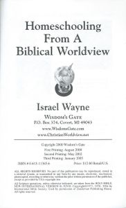 Homeschooling from a Biblical Worldview