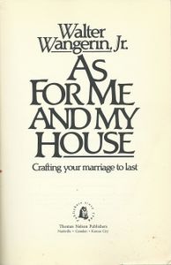 As For Me And My House