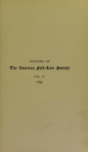 Memoirs of The American Folk-Lore Society Vol. II: Louisiana Folk-Tales