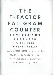 The T-Factor Fat Gram Counter