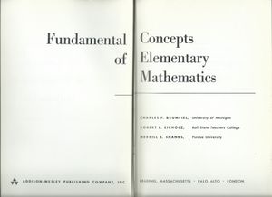 Fundamental Concepts of Elementary Mathematics