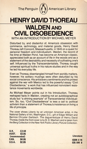 Walden and Civil Disobedience