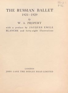 The Russian Ballet 1921-1929