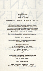 Stearn's Dictionary of Plant Names for Gardeners