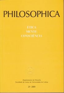 Philosophica Nº25/2005 Ética, Mente, Consciência