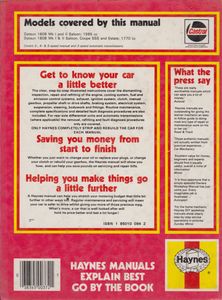 Datsun Bluebird 160B & 180B 1972 to April 1980 □ Mk I & II □ 1595 cc □ 1770 cc □ All Models