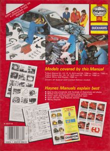 Talbot / Chrysler Alpine & Solara Minx & Rapier 1975 to 1986 □ All Models □ 1294 cc □ 1442 cc □ 1592 cc