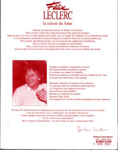 Félix Leclerc La Raison Du Futur