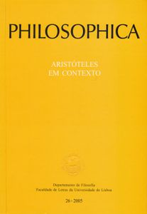 Philosophica Nº26/2005 Aristóteles Em Contexto
