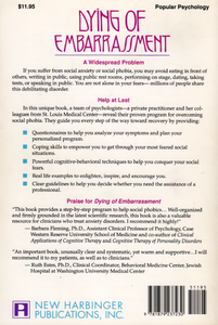 Dying Of Embarrassment: Help for Social Anxiety & Phobia