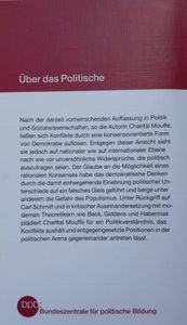 Über Das Politische. Wider Die Kosmopolitische Illusion.