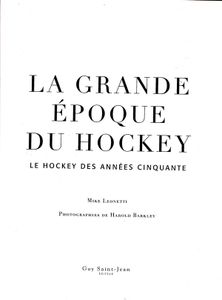 La Grande Époque Du Hockey