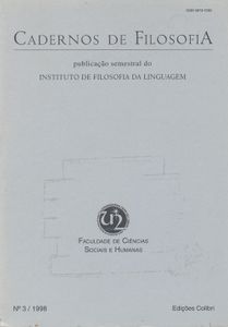Cadernos De Filosofia Nº3/1998
