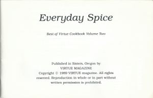 Everyday Spice (Best of Virtue Cookbook Volume Two)