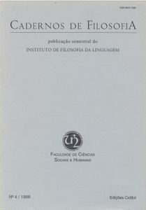 Cadernos De Filosofia Nº4/1998