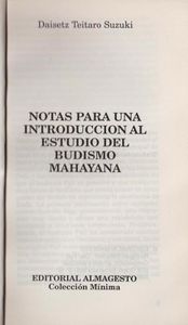 Notas Para Una Introducción Al Estudio Del Budismo Mahayana